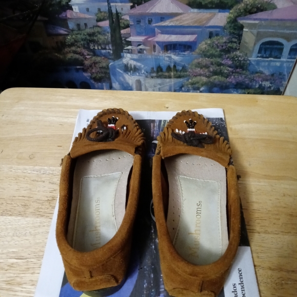 Minnetonka Thunderbird Moccasins Suede 🥿Beaded,Size 8,A Fabulous Vintage Gift. - Picture 3 of 15